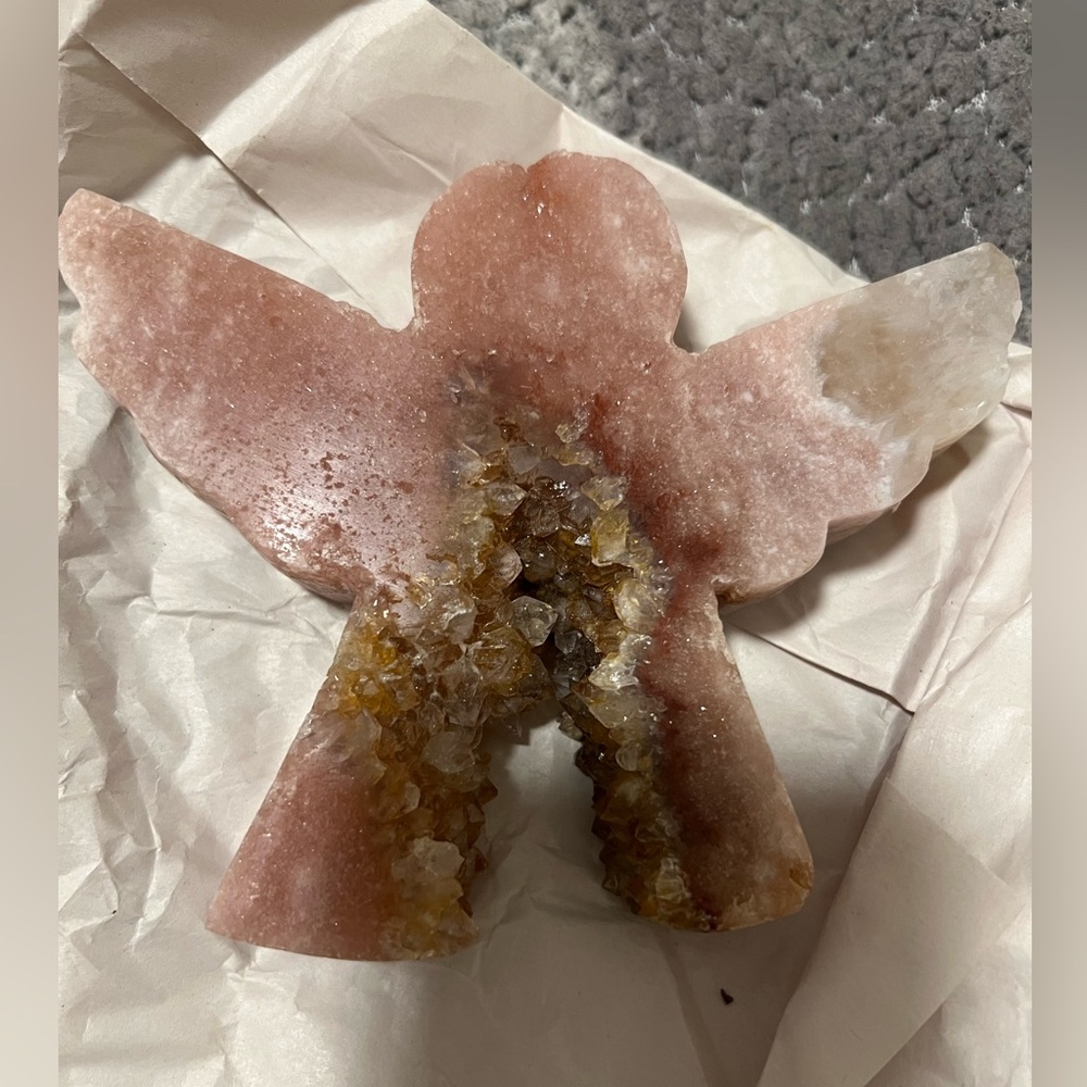 Angel Rose Quartz Crystal
